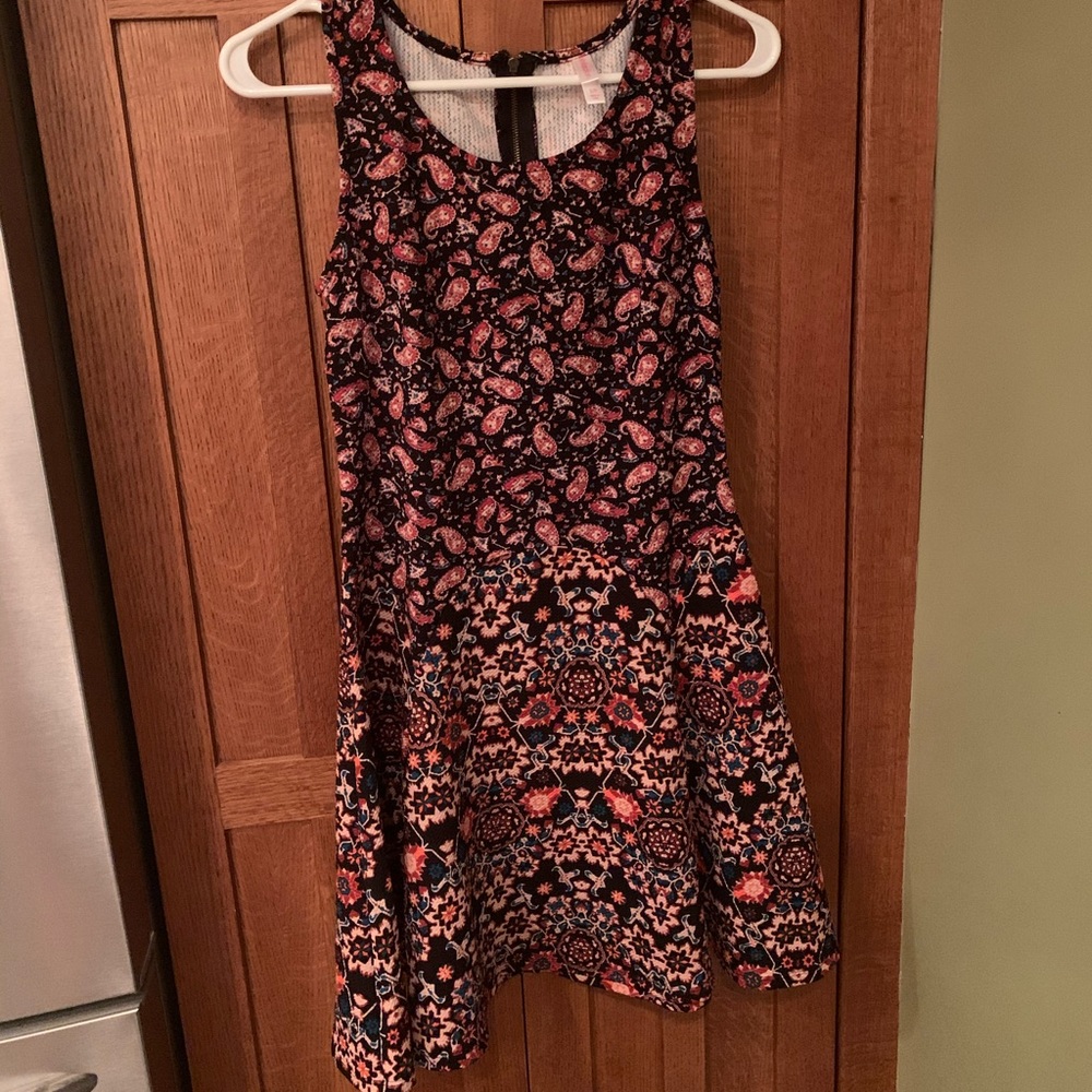 Xhilaration Fit and Flair Patterned Dress